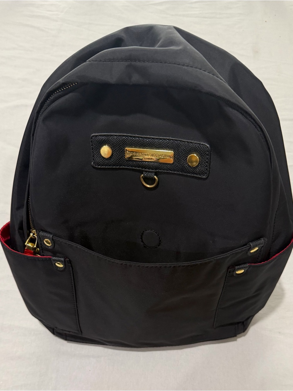 Adrienne Vittadini Black Nylon Backpack